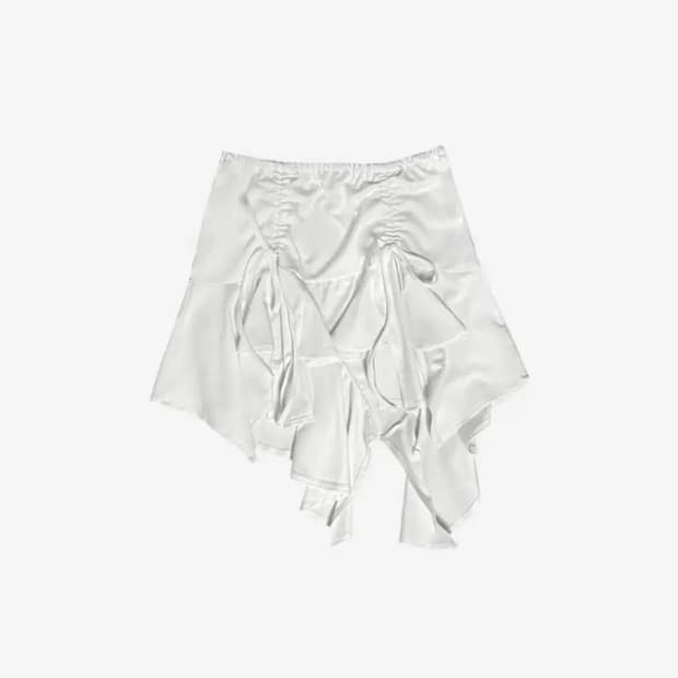 새상품 뉴얼린 스트링 셔링 언발 훌 스커트 + 레깅스 세트