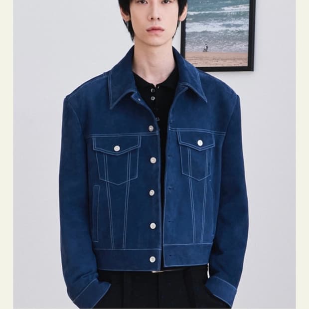 웨이비니스 스웨이드 트러커 자켓 새상품