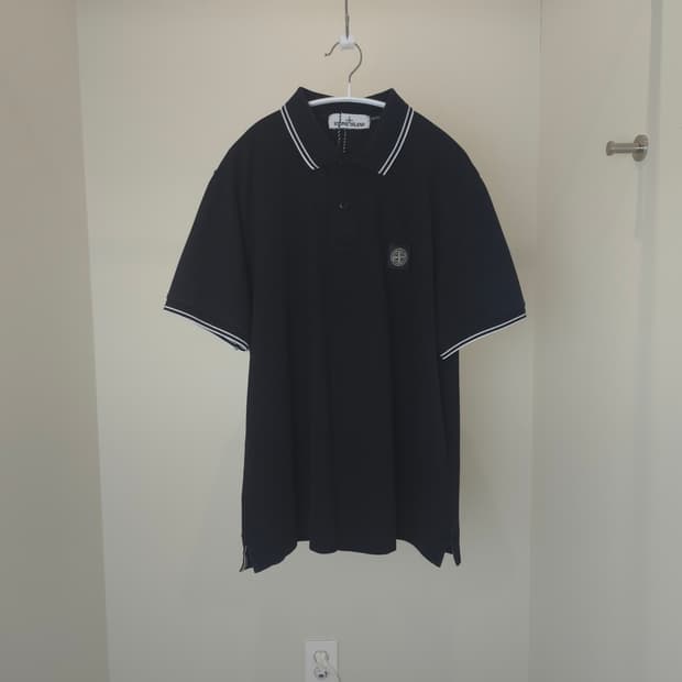 [중고/정품] 스톤아일랜드 로고 패치 카라 티셔츠