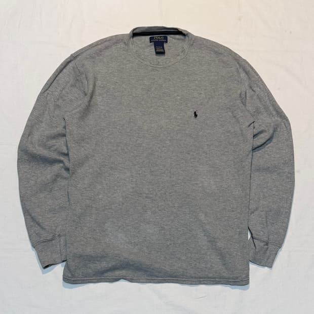 폴로 랄프로렌 와플 써멀 롱슬리브 그레이