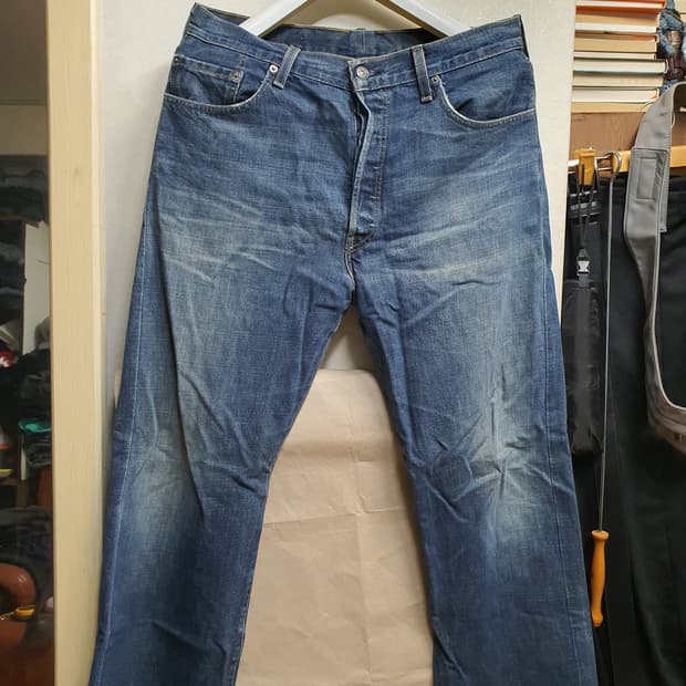 리바이스 501 빈티지 워싱 데님진 33