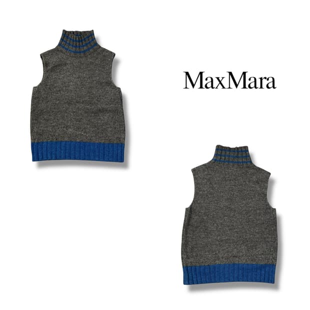  막스마라 배색 니트 베스트 y14288