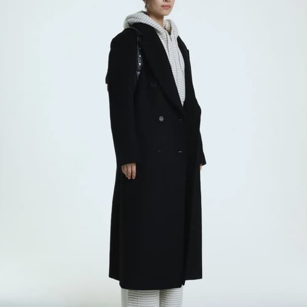 글로니 롱 코트 블랙 G WOOL COAT 새제품 택있음