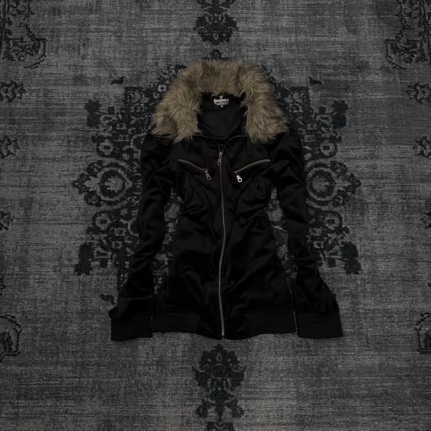Beaumere 00s velour fur jacket