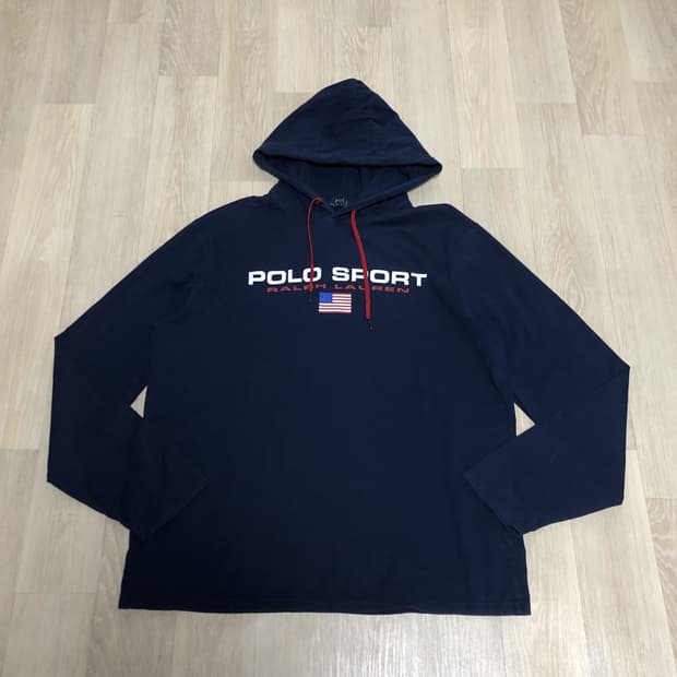 (L) 폴로 스포츠 POLO SPORT 후드 롱 슬리브 네이비