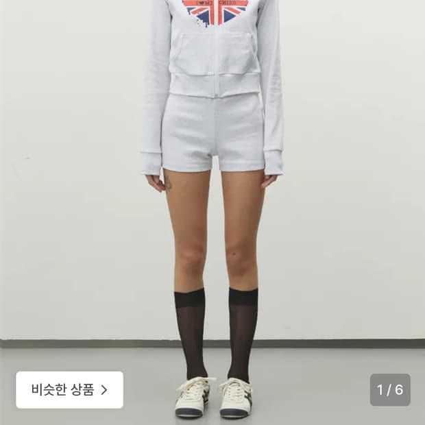 새상품 블랙, 멜란지 판매) 미치코런던 코시노 유니언잭 골지 쇼츠