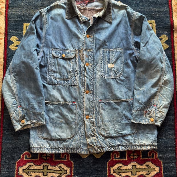 60s Sears Blanket Lined 커버올 데님 워크자켓