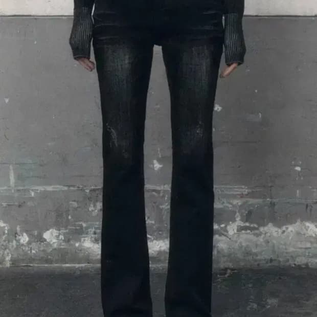 보헤미안서울 다크니스 부츠컷 데님 팬츠 m