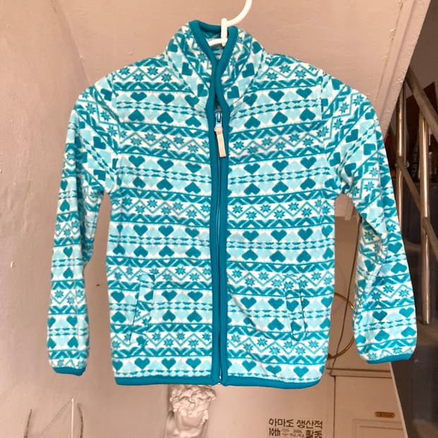 *KIDS* 스카이블루 노르딕 후리스 집업