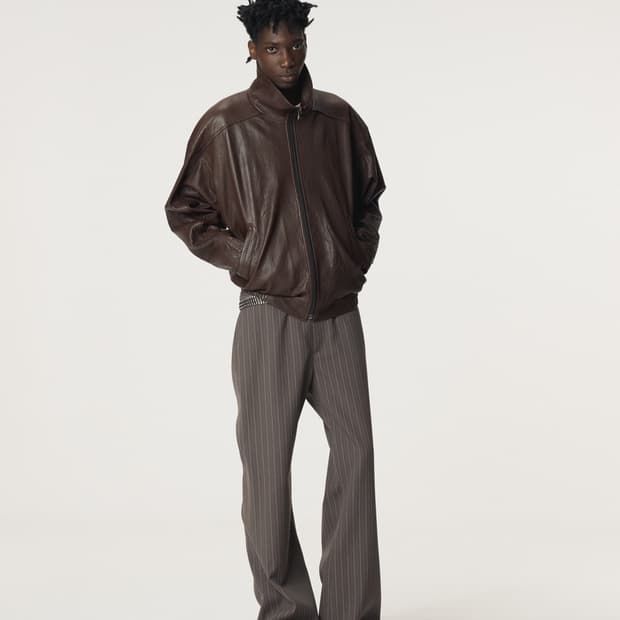 Recto 렉토 하이넥 레더 브라운  s사이즈