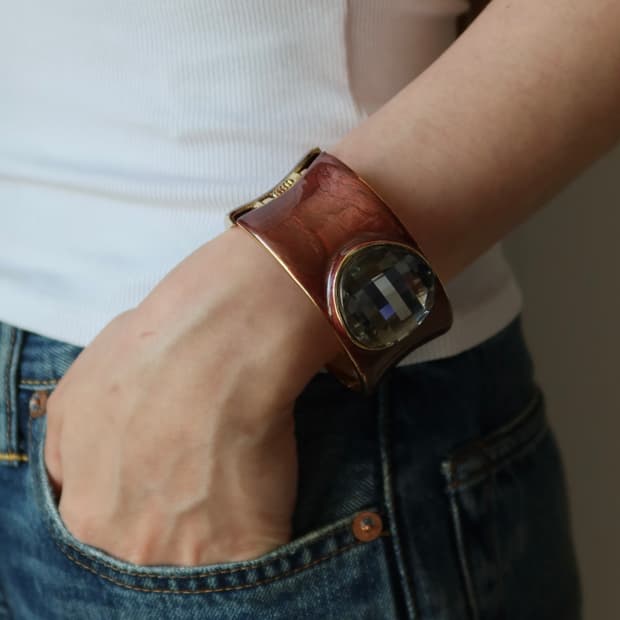 stone cuff bangle