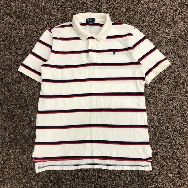 폴로 랄프로렌 걸즈 스트라이프 PK 카라 반팔 티셔츠