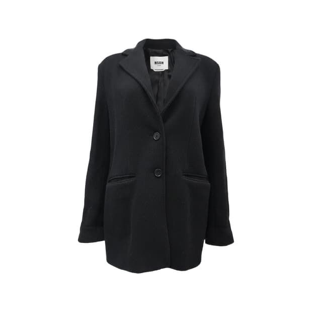 MSGM 싱글 브레스티드 자켓 블랙