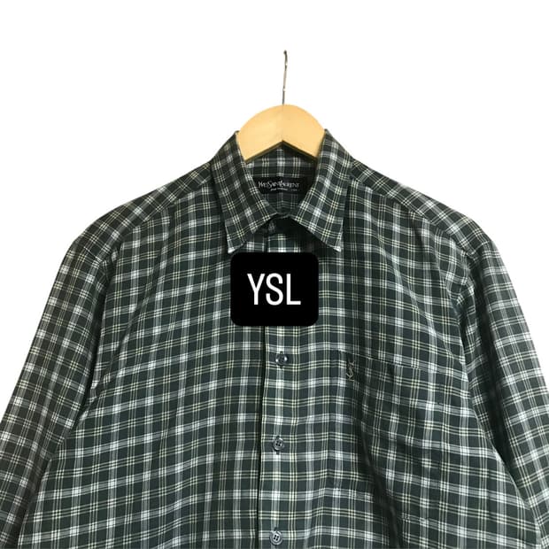 입생로랑 라이센스 체크 데일리셔츠