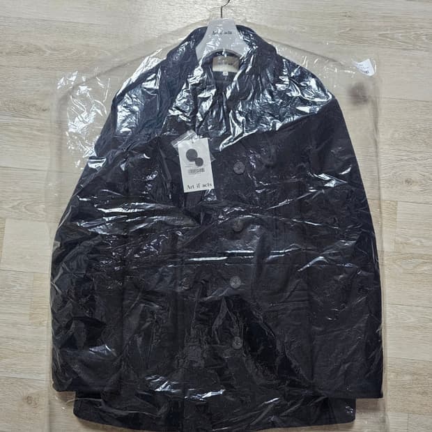 25fw 아트이프액츠 피코트 블랙 L 새상품