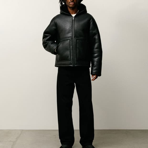 스투시 셔링 자켓 블랙 M 