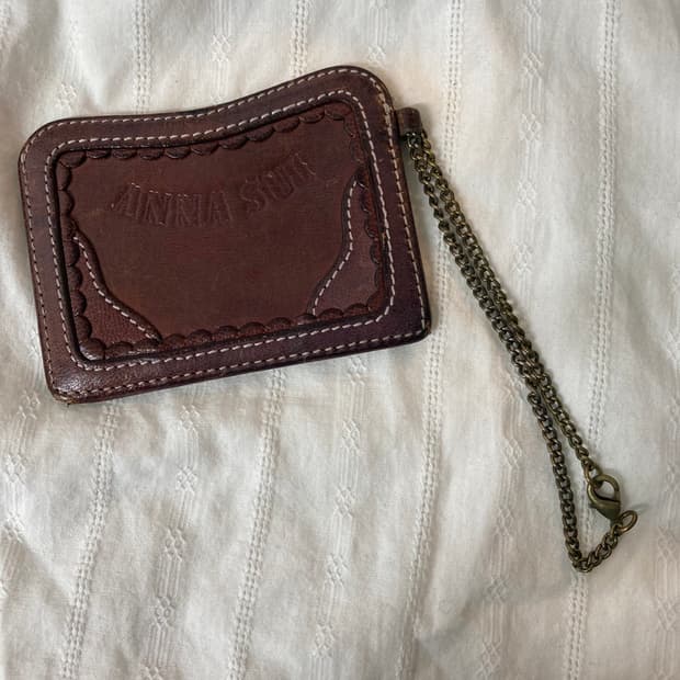 빈티지 엔틱 안나수이 브라운 카드지갑