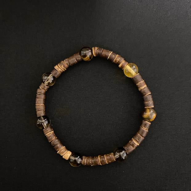 빈티지 천연석&우드 팔찌