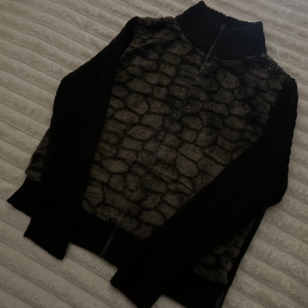 빈티지 니트 집업