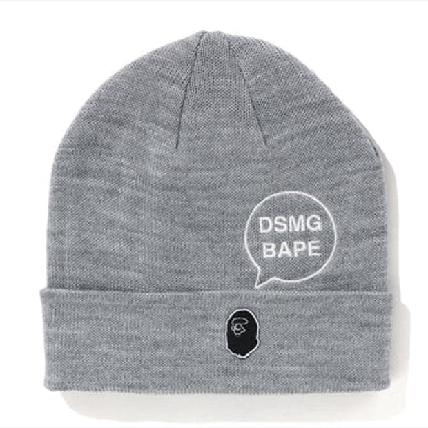 [OS] 베이프 X DSMG 스토어 미니사루 DSMG 로고 비니 그레이