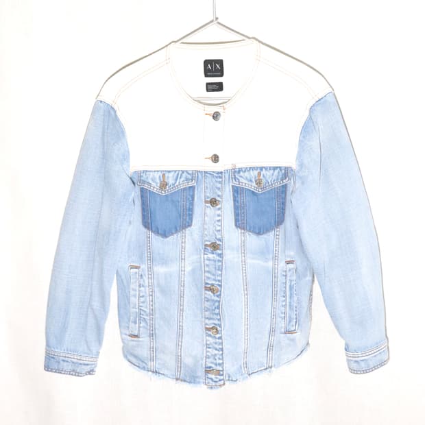 [S] 아르마니 익스체인지 크롭 데님 재킷