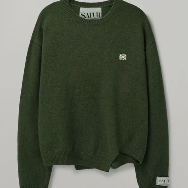 [새상품] 세터 더블린 언발라스 캐시미어 블렌드 니트 올리브 그린