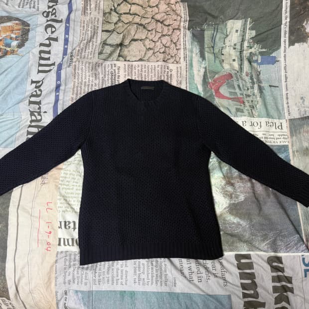 프라다 네이비 니트  52 