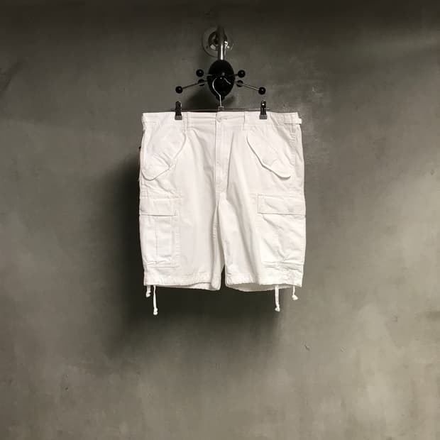 폴로 랄프로렌 화이트 카고 반바지 34