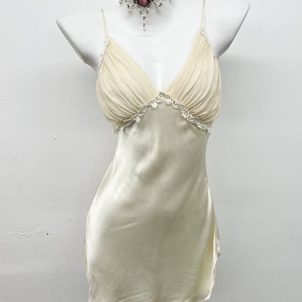 빅토리아시크릿 실크 셔링 브리저튼 슬립