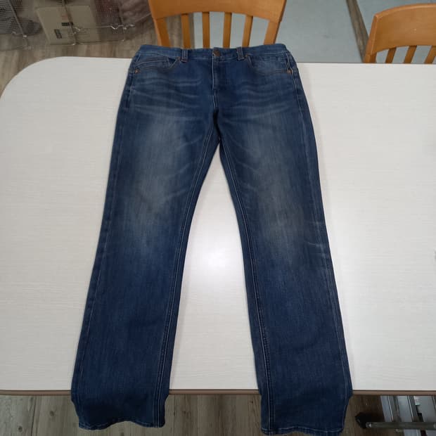 34 CARRERA 약기모 워싱 스판 슬림일자진 진청 34-585