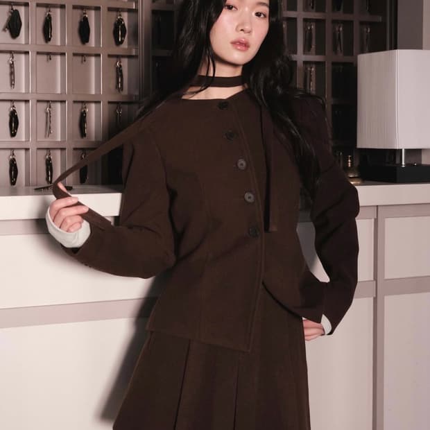 메리온 마리나 벌룬 자켓 / 플리츠 스커트 (M) 판매합니다