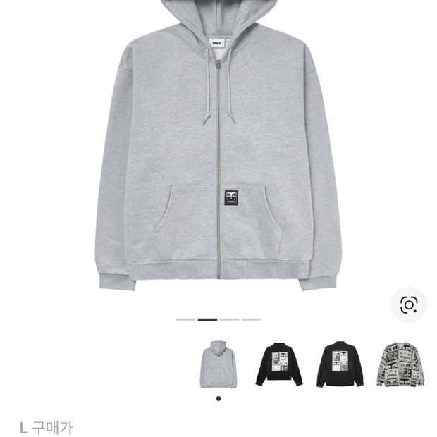 [L]아이앱 오베이 아이콘 헤비 후드집업 새상품급