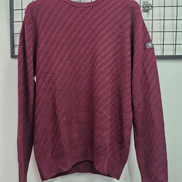 95M 와이드앵글 모 니트 스웨터 와인