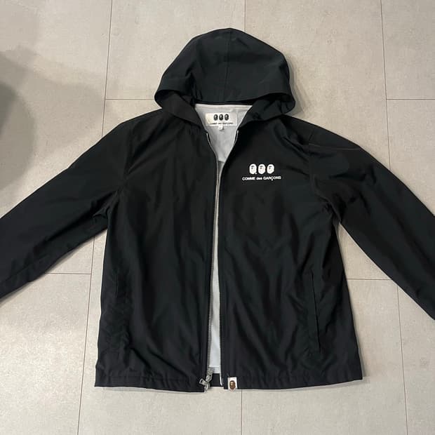 BAPE x CDG Hooded Windbreaker Jacket S