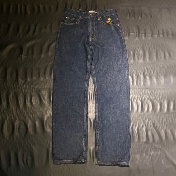 Lee 플라워 자수 데님 팬츠