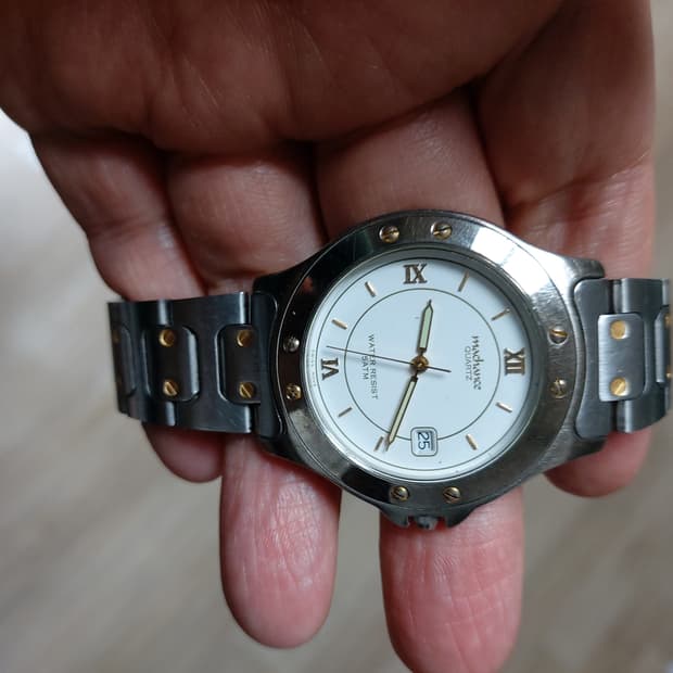 마샹스 쿼츠 시계 메탈 밴드