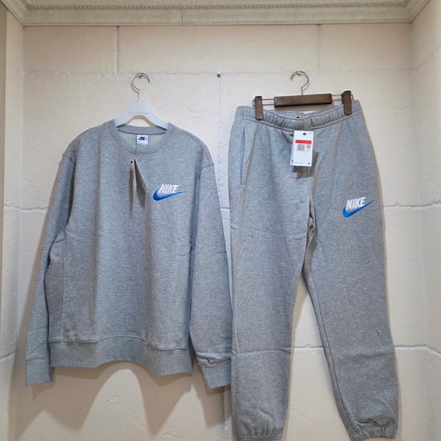 나이키 클럽 프렌치 테리 셋업 그레이 새상품 L