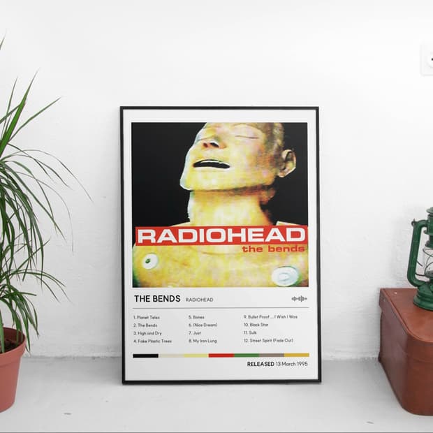 라디오헤드 the bends 앨범 아트 포스터 액자 50x70cm