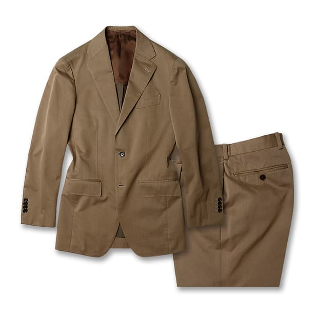 빔즈 에프 [Beams F] 베이지 코튼 수트 재팬 메이드