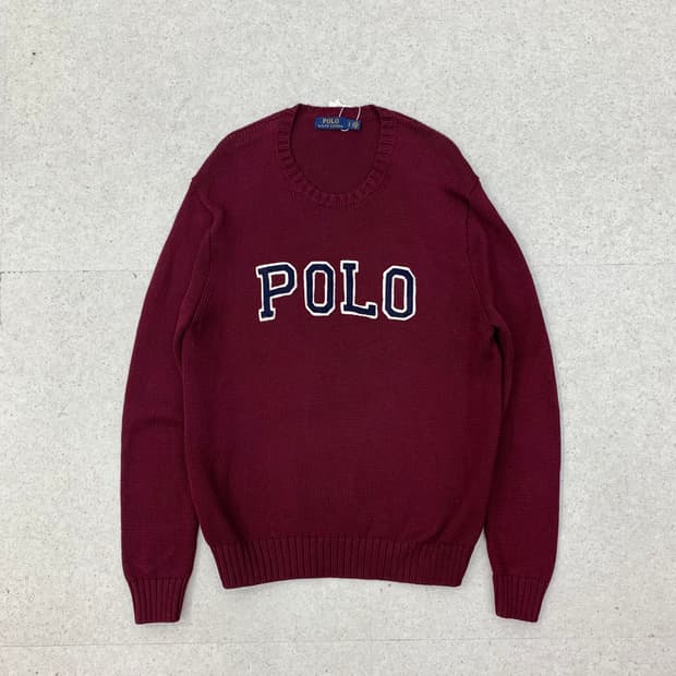 Polo 폴로 버건디 니트