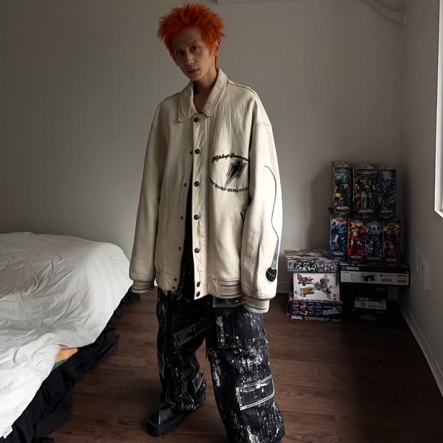 UB Tuff "Mic drop" 콜로서스 오버 레더 자켓