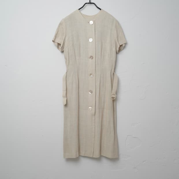 1930s 유로 빈티지 린넨 원피스