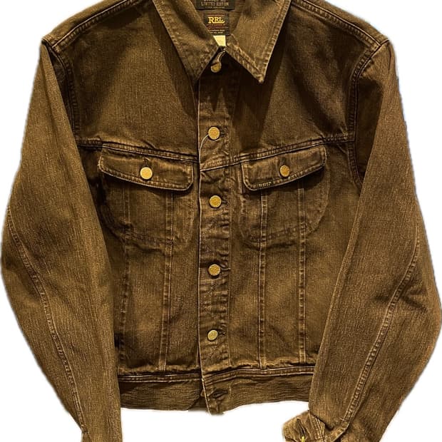 [XL구매]더블알엘 lot271 브라운 한국 한정 트러커 자켓