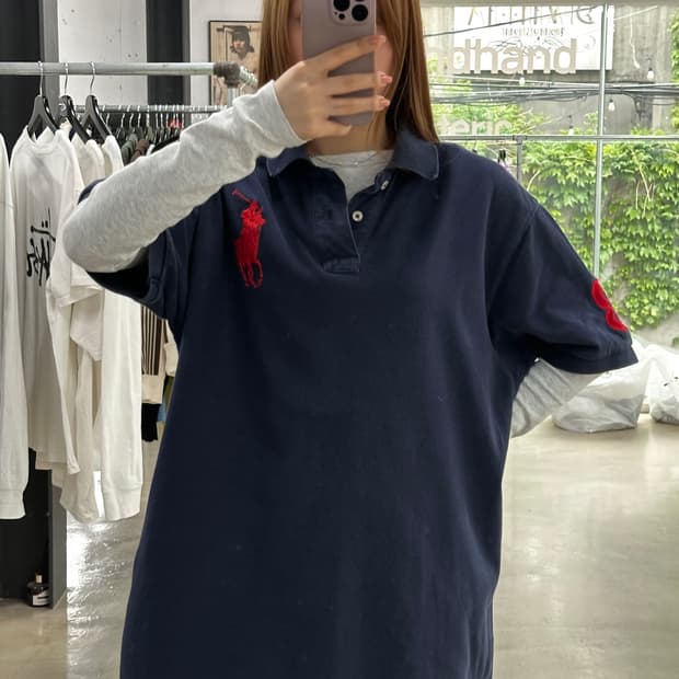 폴로랄프로렌 빅포니 넘버링 PK반팔티 네이비