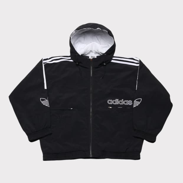 [M] 90's 아디다스 올드스쿨 후디 누빔점퍼 자켓