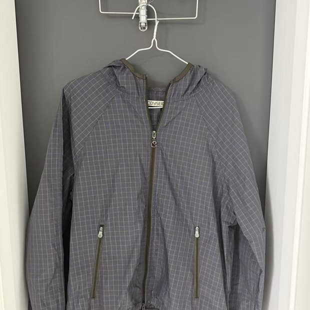 COYSEIO Check Windbreaker Purple 