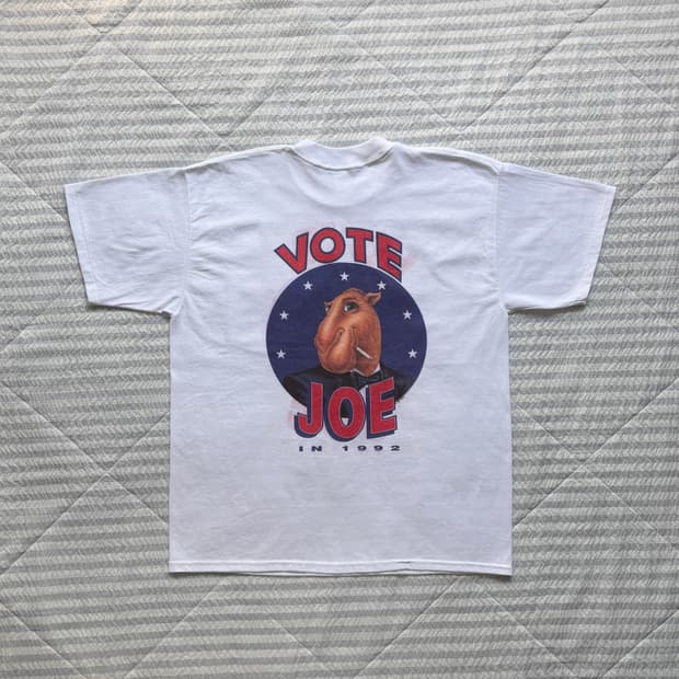 90s 빈티지 카멜 Joe Vote 프로모 티셔츠