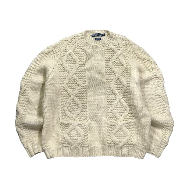 [POLO] 폴로랄프로렌 우루과이 핸드니트 울 아란 니트스웨터