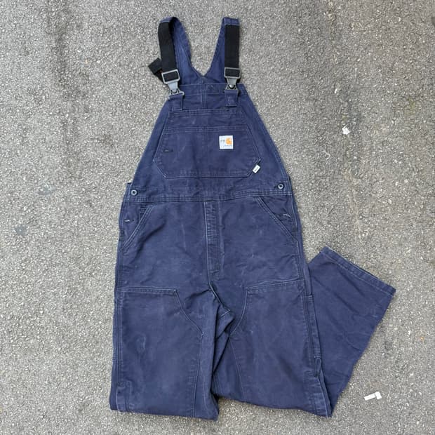 칼하트 더블니 오버롤 네이비