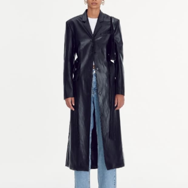 렉토 비건 레더 슬림 코트 S 